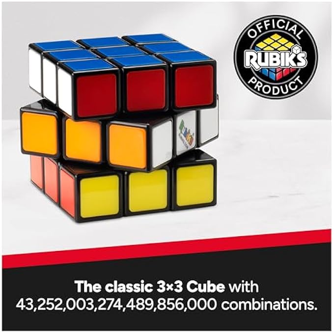 CUBE, THE ORIGINAL 3X3 CUBE 3D PUZZLE FIDGET CUBE STRESS RELIEF FIDGET TOY BRAIN TEASERS TRAVEL GAMES FOR ADULTS AND KIDS AGES 8+ - Image 3